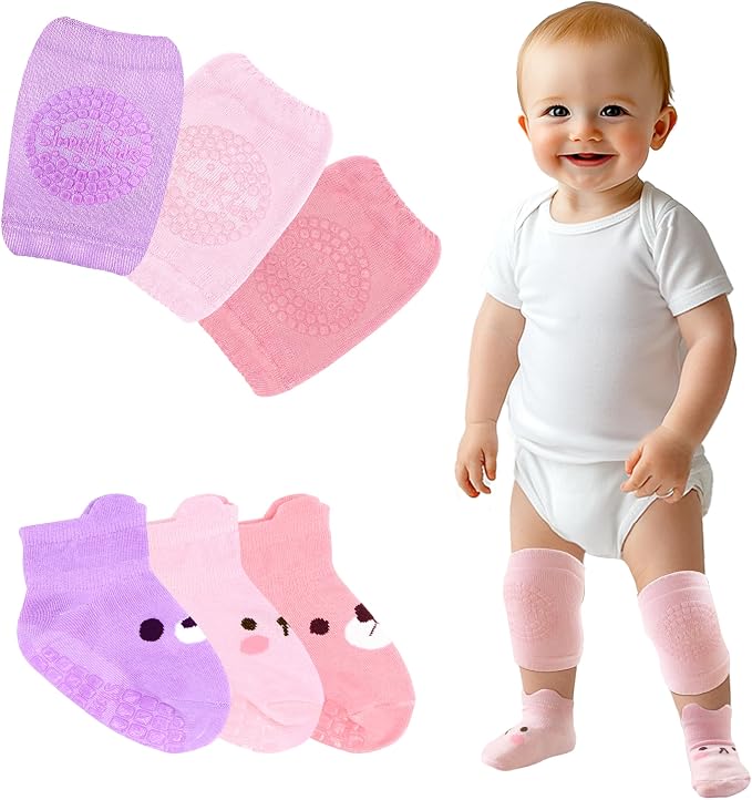 Simply Kids Anti-Slip Baby Knee Pads and Socks Set by SimplyKids