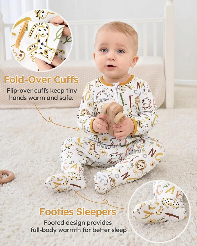 Baby Sleepers 100% Organic Cotton Pajamas - Image 5