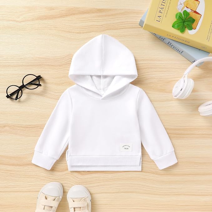 Happy Town Toddler Baby Boy Girl Sweatshirt Hoodie Pullover Fall Outfits Solid - Image 3