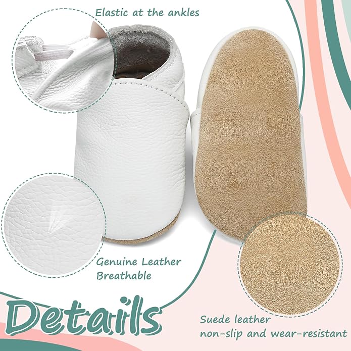 Genuine Leather Baby Booties Soft Sole Toddler Walking Shoes - Image 4