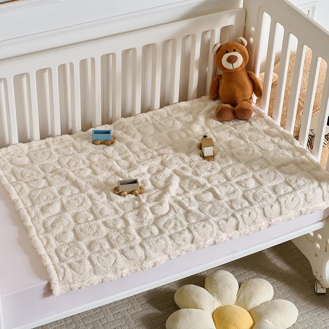 5 Pcs Baby Blanket Heart Checkered Ultra Soft Gift-Ready Plush - Image 7