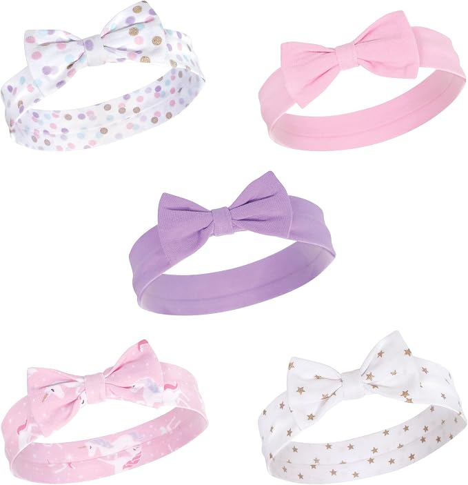 Hudson Baby Cotton and Synthetic Headbands, Size 0-24 Months by HudsonBaby