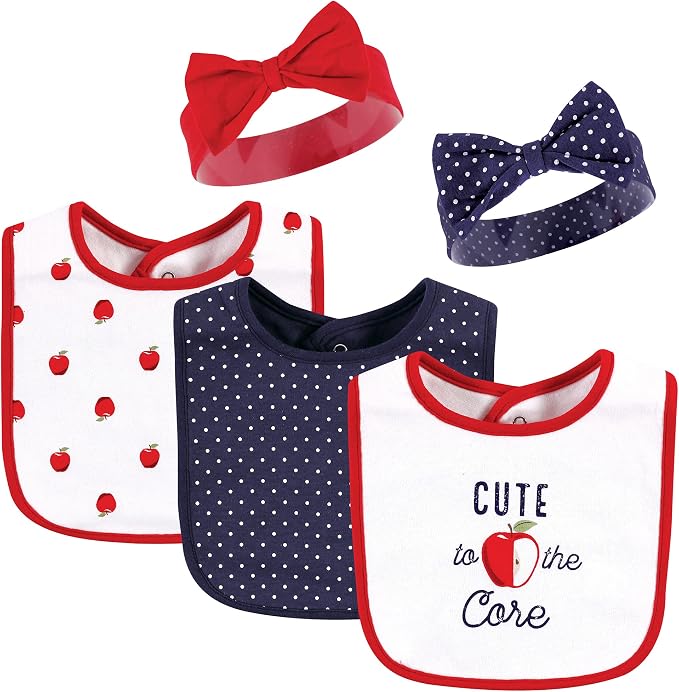 Hudson Baby Unisex Baby Cotton Bib and Headband Set by HudsonBaby