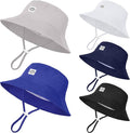 Cooraby 5 Pack Baby Sun Hat Adjustable Smile Bucket Hat Sun Protective Cap by Cooraby