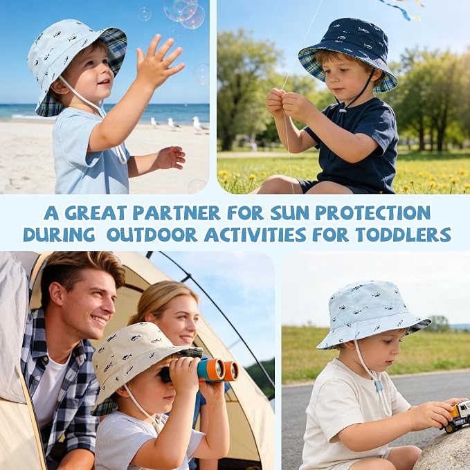 Durio Baby Sun Hat UPF50+ Wide Brim Bucket Hats - Image 6