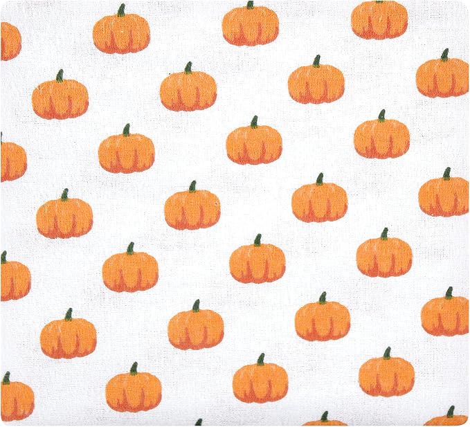 Hudson Baby Unisex Baby Cotton Flannel Receiving Blankets Bundle, Pumpkin Truck - Image 6