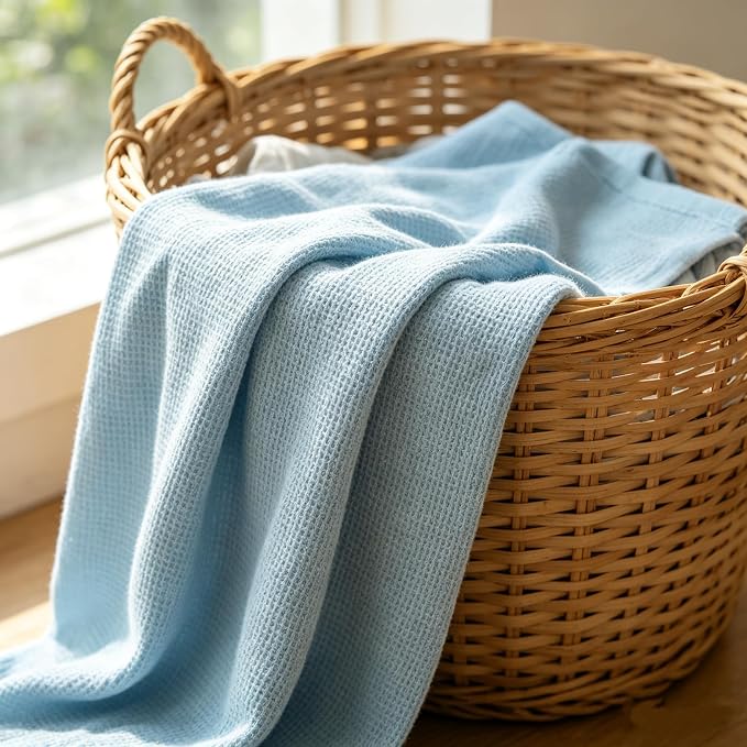 TL Care 100% Cotton Thermal Waffle Swaddle Blanket, Breathable & Stretchy - Image 2