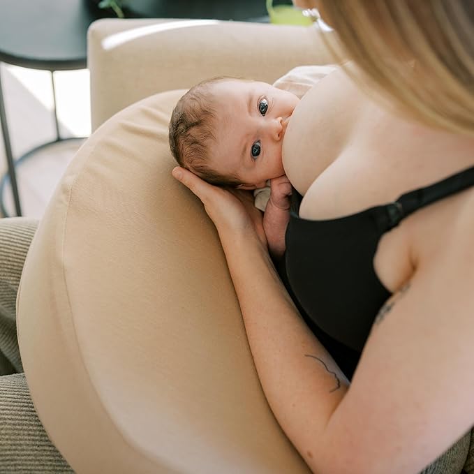 Dr. Brown's Feeding and Nursing Lap Support Pillow with Cover, Premium Memory Foam, Responsive Firm Support, Light Gray