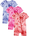 Jimonda Baby Bamboo Viscose Tie Dye Rompers Girl/Boys 3pc Pjs | Premium Soft by JimondaBaby