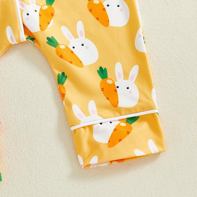 Balaflyie Baby Girl Button Down Pajamas Romper One-Piece Jumpsuit Long Sleeve Sleeper Infant Sleepwear
