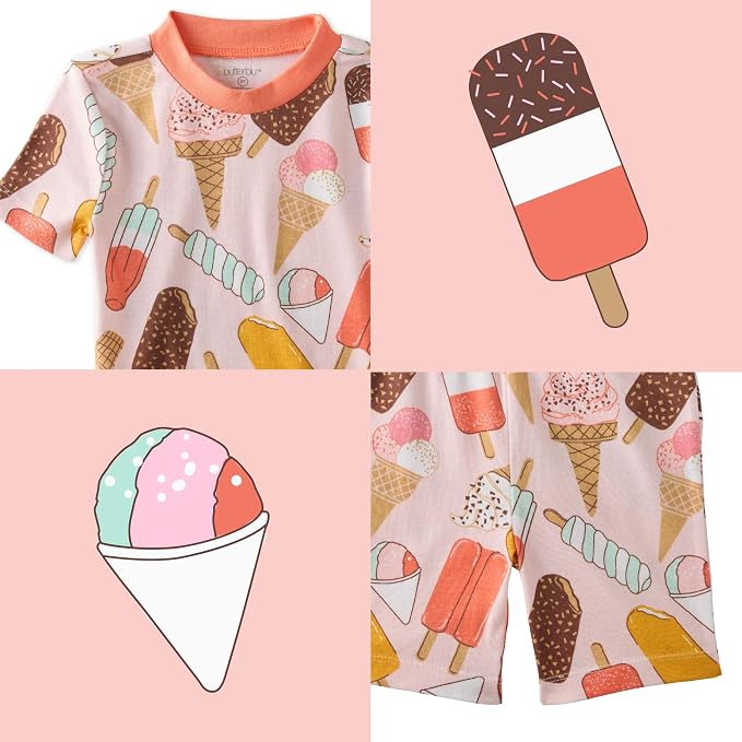Butterblu Shade Snug-fit 2-Piece Short Sleeve PJs 100% Organic Cotton - Image 4