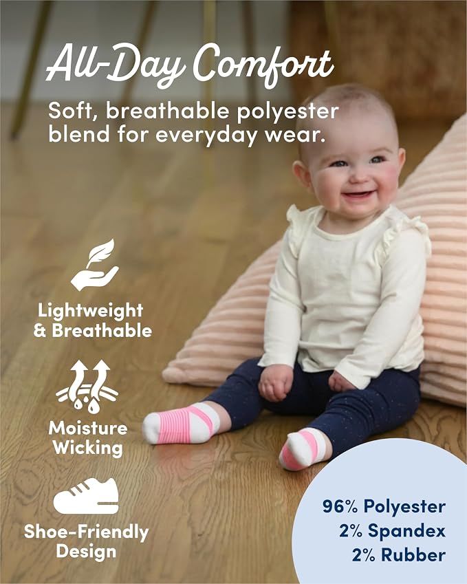 Fruit of the Loom Baby 22-Pack Grow & Fit Flex Zones Low Cut Stretch Socks - Image 3