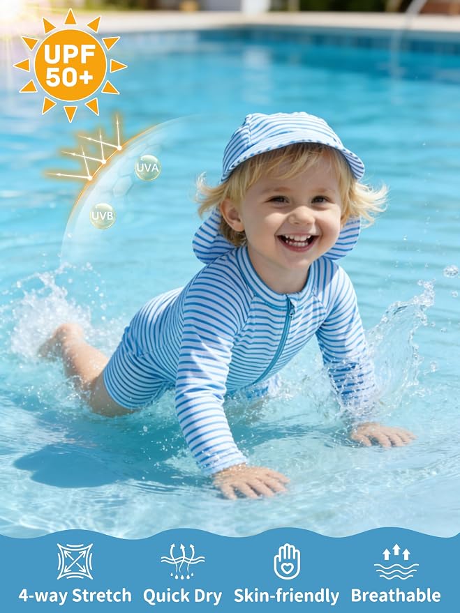 UPF 50+ Baby Toddler Boy One Piece Swimsuit - Image 6