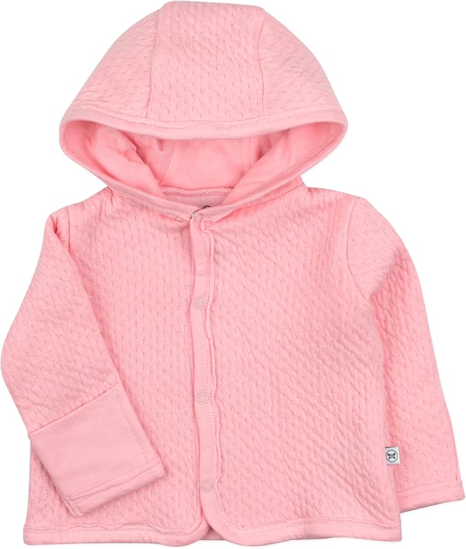HonestBaby Matelasse Snap-Front Hooded Jacket Organic Cotton by HonestBaby