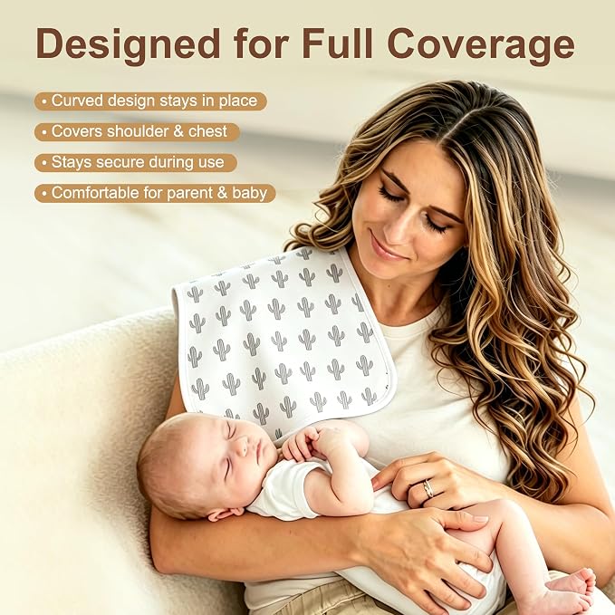 Baby Burp Cloths 8-Pack, Waterproof Burping Cloths, 4-Layer Super Absorbent & - Image 5