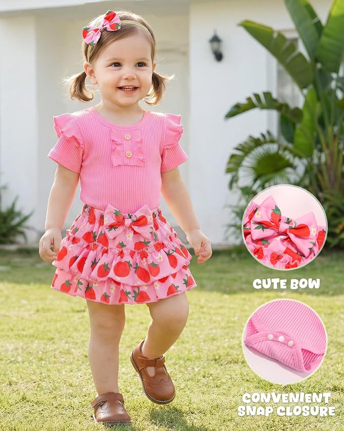 HONGTEYA Baby Girl Clothes Set Newborn Infant Summer Outfits - Image 2