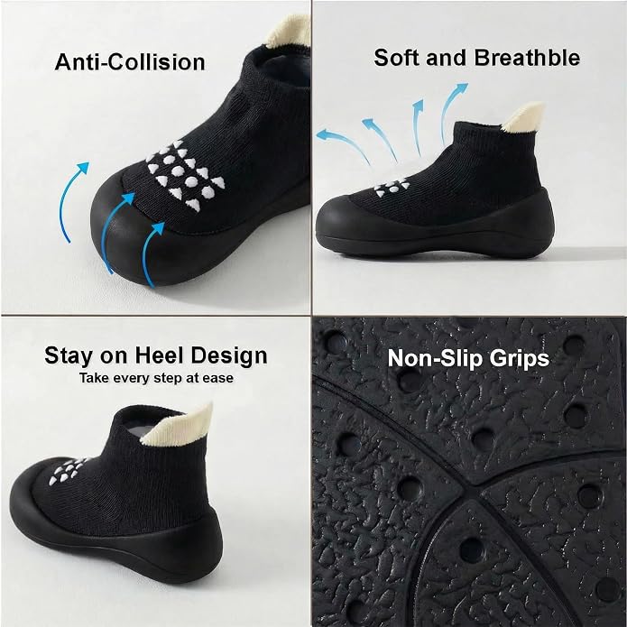 Hstyle Baby Sock Shoes Toddler Boys Walking Shoes Infant Slippers Sneakers | - Image 7