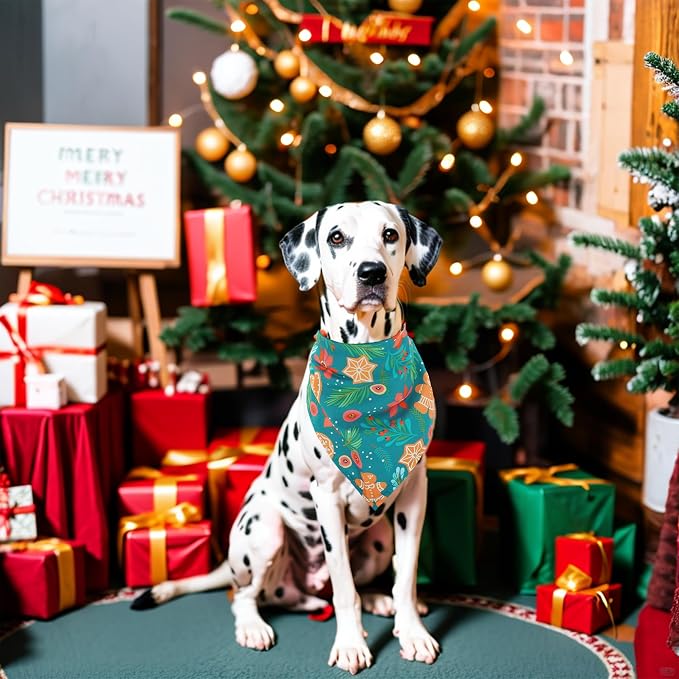 Christmas Dog Bandanas for Large Dogs Breed 7 Pcs Sewing Hemming Christmas Dog - Image 5