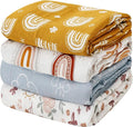 4 Set Muslin Swaddle Blankets Receiving Blanket by CoolaPeach