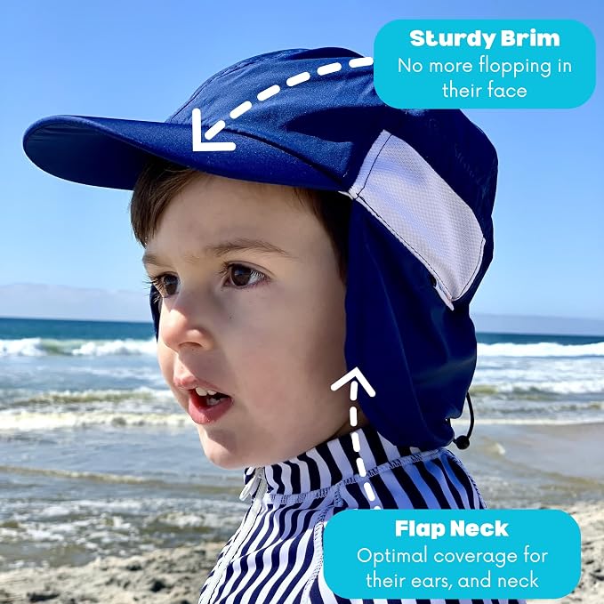 SwimZip Sun Hat with Neck Flap | UPF 50+ Protection - Image 7