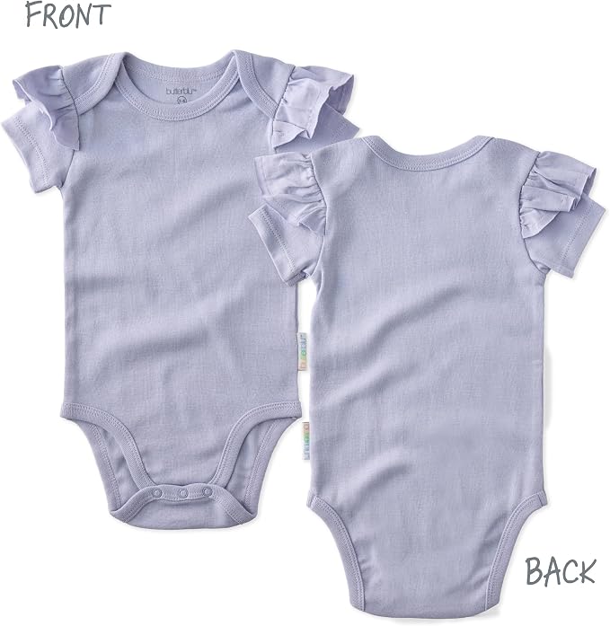 Butterblu Rory 10-Pack Short Sleeve Ruffle Bodysuits 100% Cotton | GOTS - Image 3
