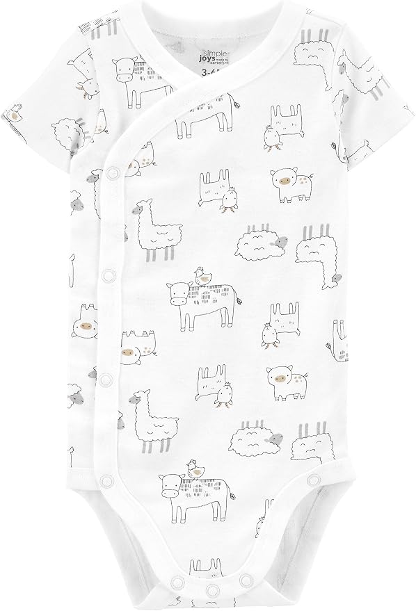 Simple Joys by Carter's Unisex Baby 5-pack Side Snap Short-sleeve Bodysuit - Image 2