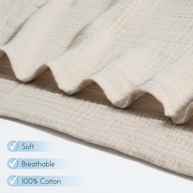 Meracorallo Muslin Swaddle Blanket, 100% Cotton Receiving Blanket - Image 3