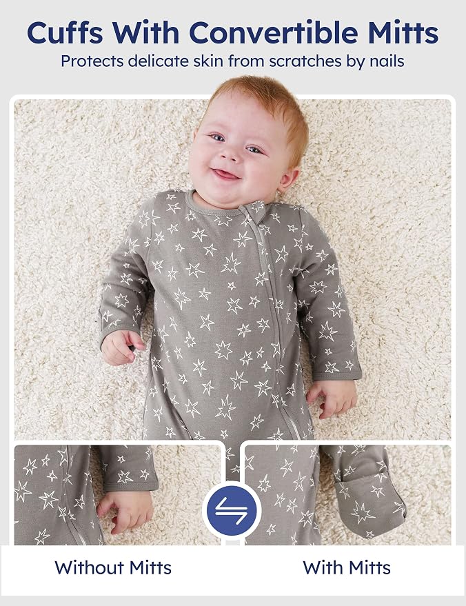 Unnivoll Baby Sleepers 100% Cotton Baby Pajamas Baby Boys Girls Clothes | - Image 5