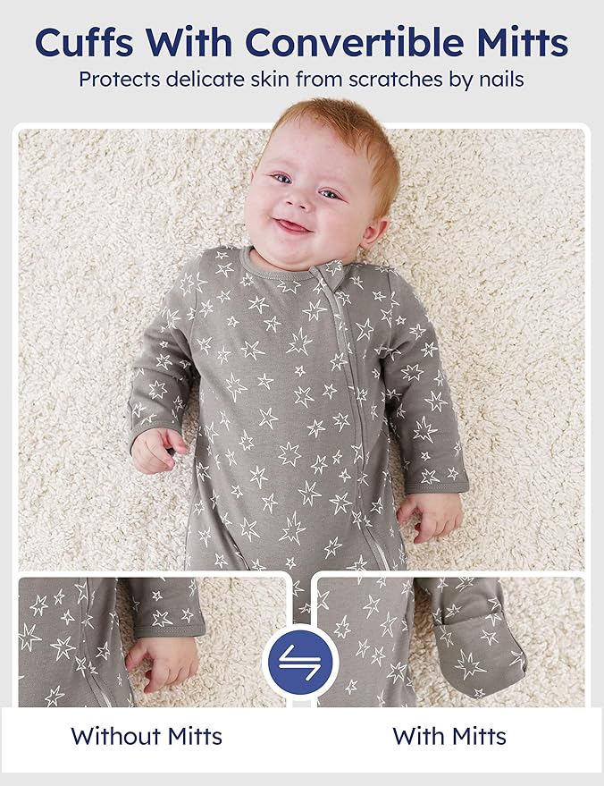 Unnivoll Baby Sleepers 100% Cotton Baby Pajamas Baby Boys Girls Clothes | - Image 5