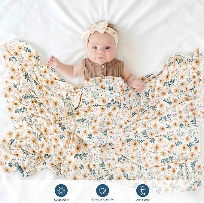 3-Pack Ultra Soft Stretchy Jersey Knit Baby Swaddle Blankets, 33x44 | Snug - Image 3