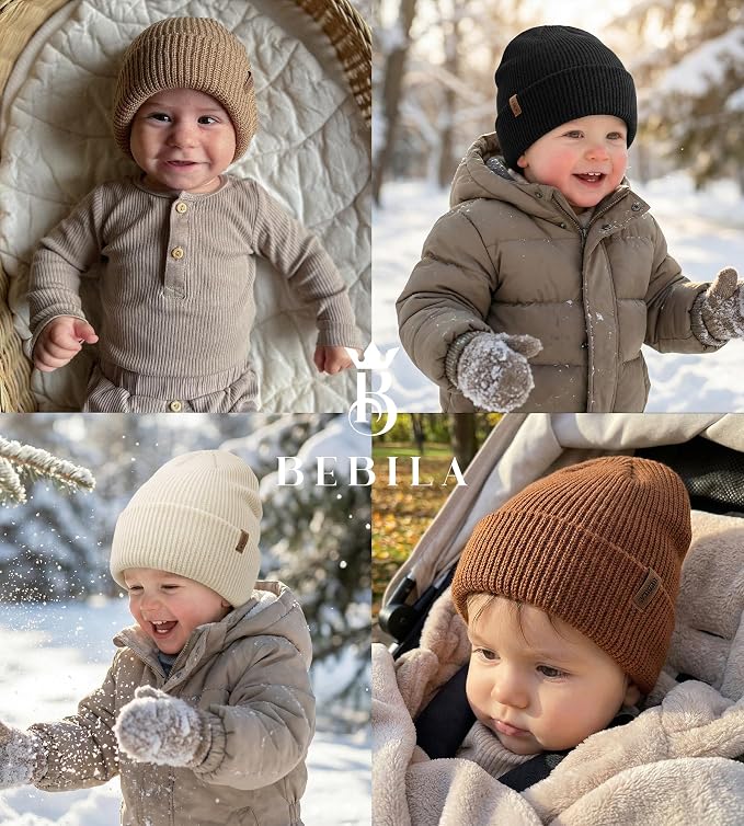 Baby Beanie Toddler Infant Winter Hats Knit Warm Caps - Image 6