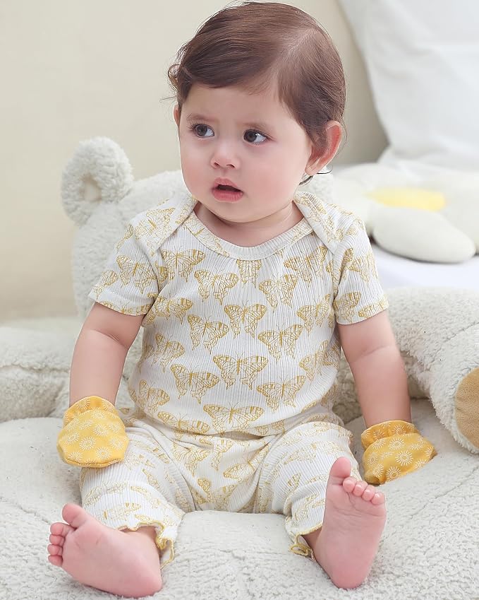 Baby Bodysuits Ribbed Mix Summer Newborn Boy Girl Clothes 5-pack | Multiple - Image 4