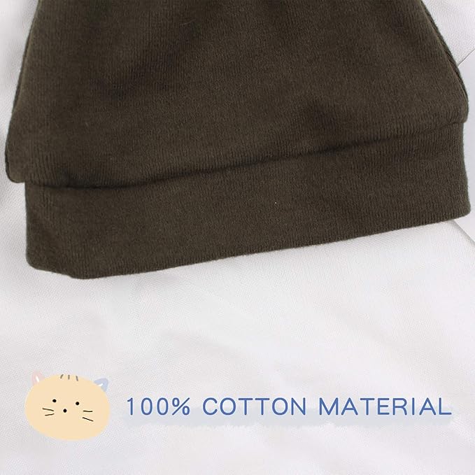 JANGANNSA Newborn Baby Hat Infant Baby Boys Beanie Top Knot Stretchy Hats for Girls 100% Organic Cotton