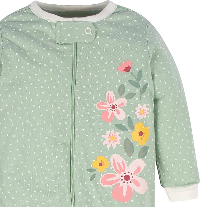 Gerber Baby Girls 4-Pack Sleep 'N Play Footie - Image 9
