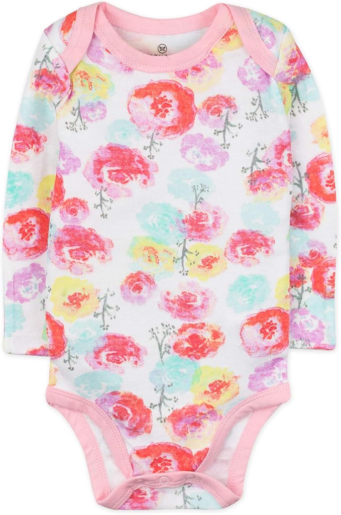 HonestBaby baby-girls 5-pack Long Sleeve Bodysuits One Piece 100% Organic Cotton - Image 2