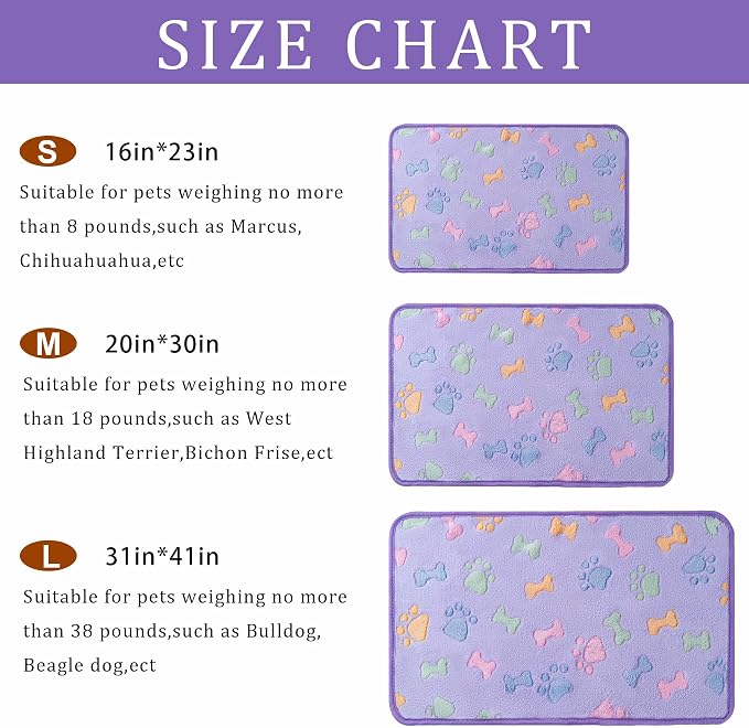 1 Pack 3 Blankets for Dog Puppy Cat | Super Soft Fluffy Premium Fleece Pet - Image 3
