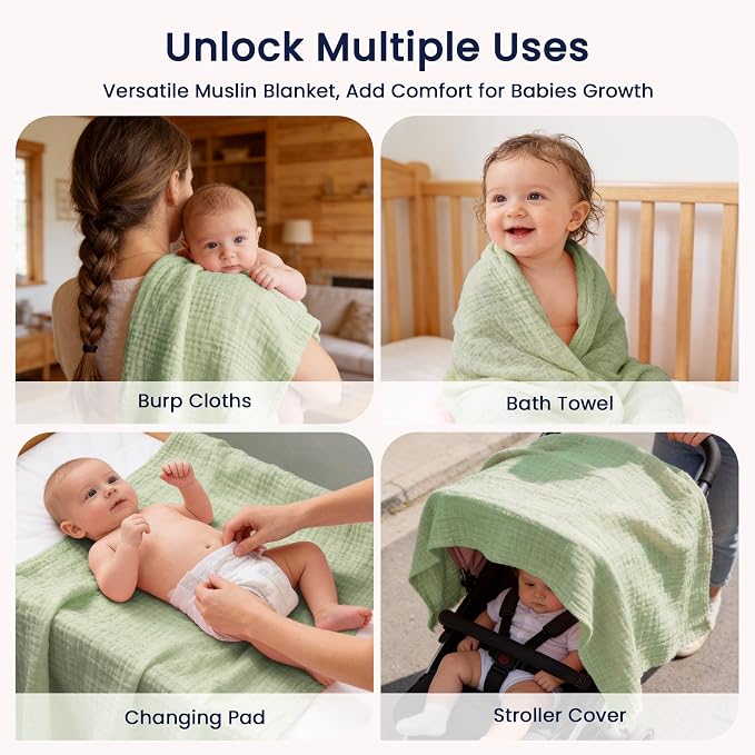 EXQ Home Muslin Swaddle Blankets - Image 5