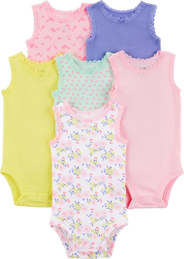 Simple Joys by Carter's Baby Girls 6 Pack Short Sleeve Bodysuit by SimpleJoysbyCarters