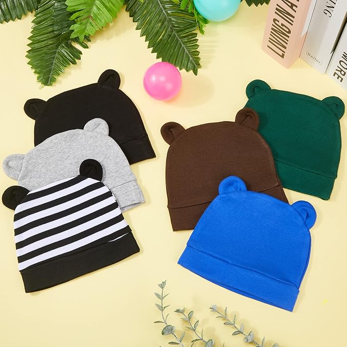 Geyoga Pieces Newborn Baby Hat Bear Ears - Image 7
