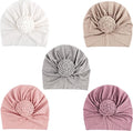 DRESHOW BQUBO 5 Pieces Newborn Baby Turban Hats Bow Baby Infant Beanie by DRESHOW