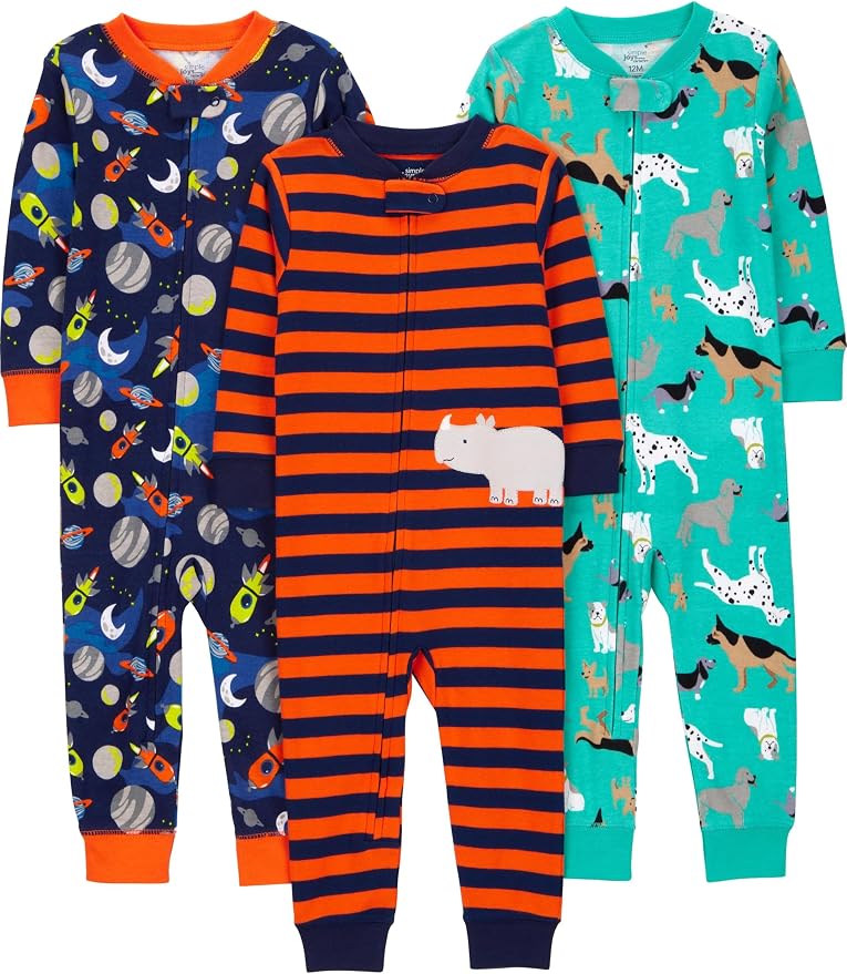 Simple Joys by Carter's Babys' 3 pack Snug Fit Footless Cotton Pajamas by SimpleJoysbyCarters