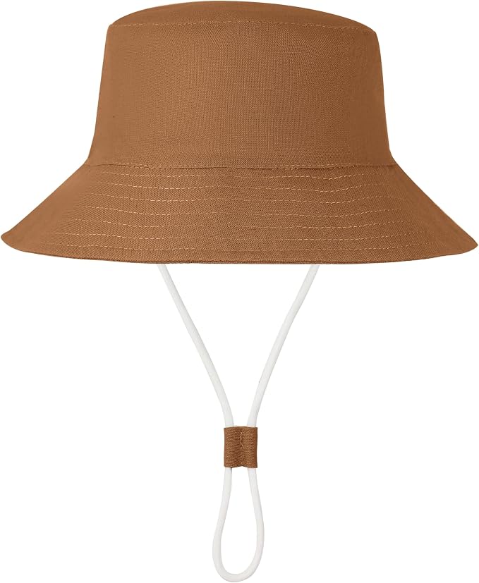 Baby Boy Sun Hat Toddler Bucket Beach Hat Girl UPF 50+ Cotton Linen - Image 3
