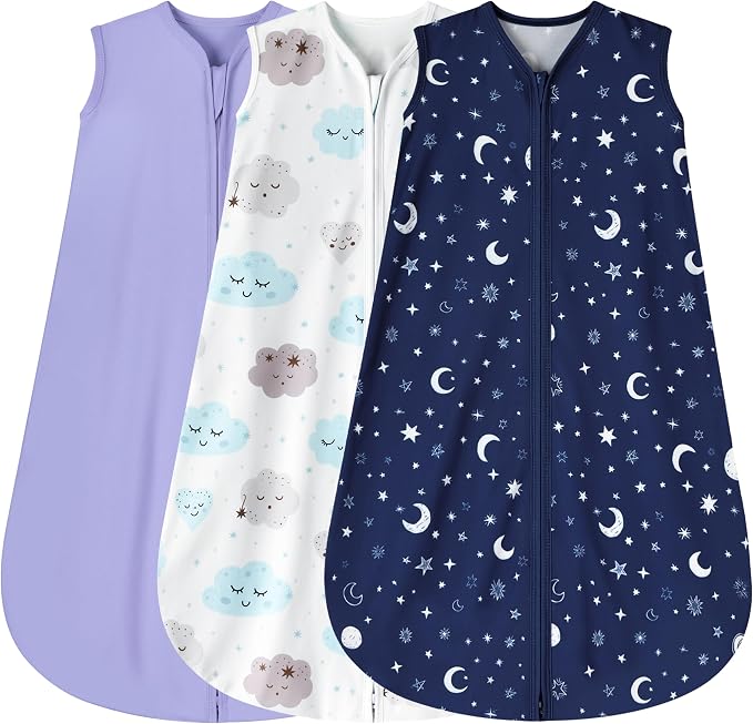 BSTOPPT 3 Pack Baby Sleep Sack 12-18 Months 100% Rayon Cotton Baby Sleeping Bag by BSTOPPT