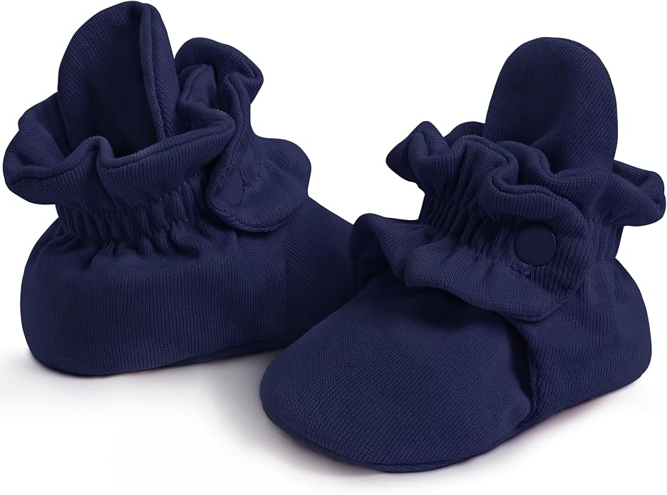 Pro Goleem Unisex Cotton Baby Booties, Warm Cozy Stay-On Baby Slippers by ProGoleem