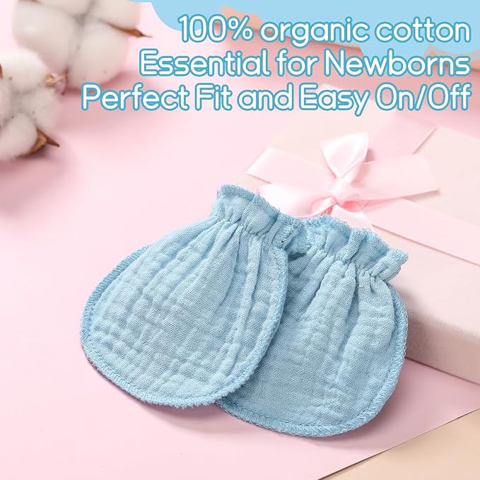Baby Mittens Newborn No Scratch 0-6 Months - Image 5