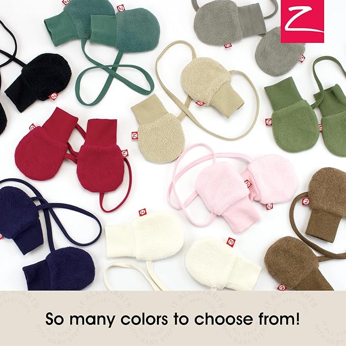Zutano Baby Fleece Mittens for Infant, Outdoor Baby Winter Gloves | Thumbless - Image 5