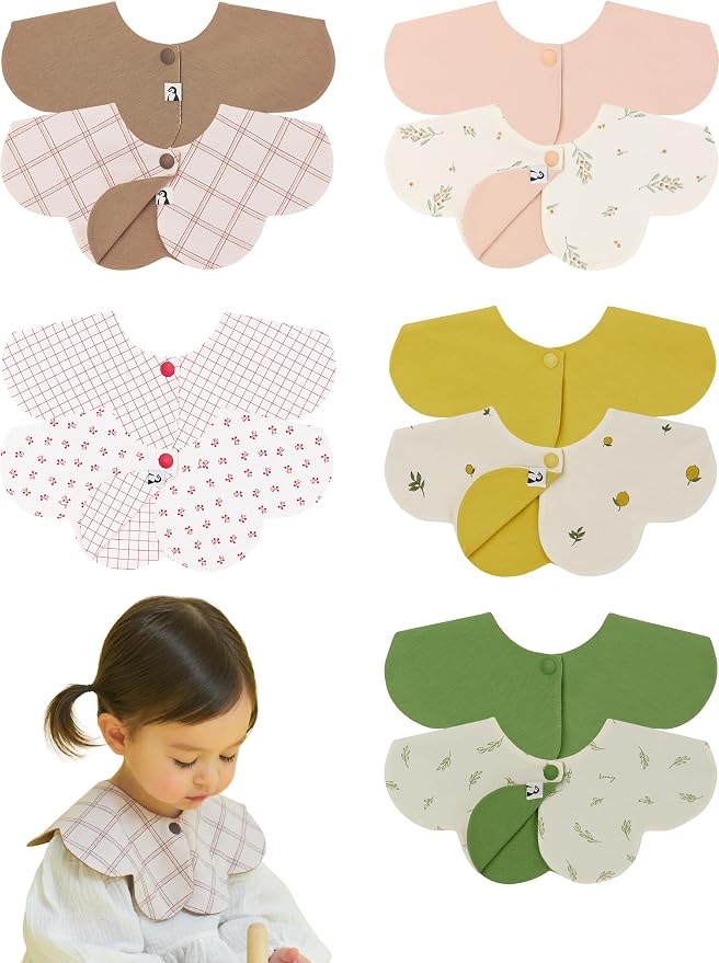 Konny Baby Bib 3/5/7-Pack Set, 360 ​​° Rotate, Soft and Absorbent Drooling by Konny