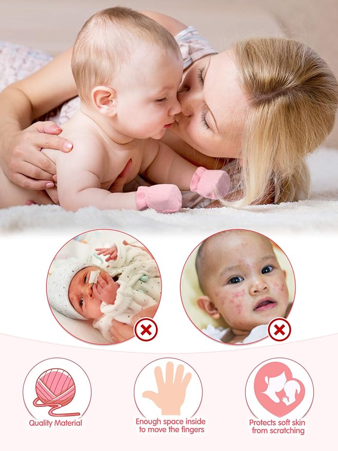 Syhood 20 Pairs Newborn Baby No Scratch Mittens Boy Girl Infant Toddler Unisex - Image 2