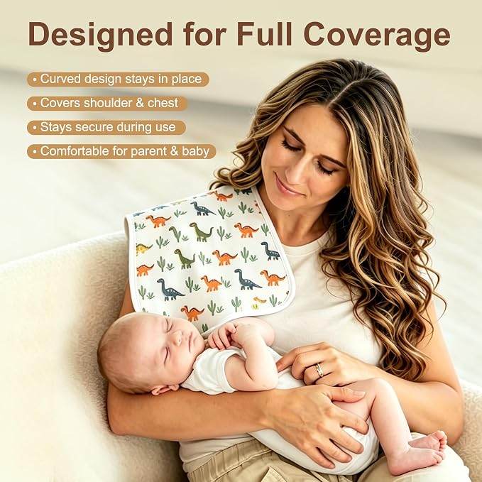 Baby Burp Cloths 8-Pack, Waterproof Burping Cloths, 4-Layer Super Absorbent & - Image 9
