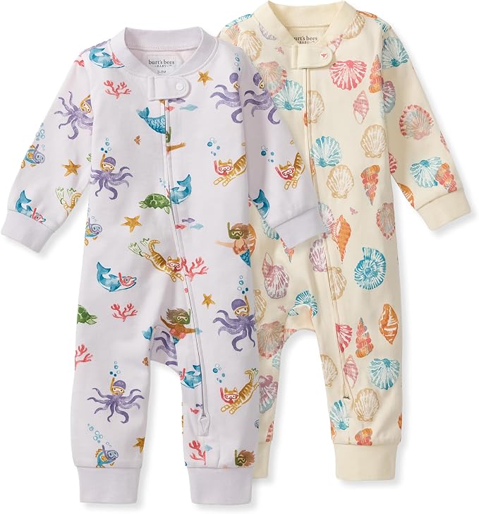 Burt's Bees Baby Unisex Sleep and Play Pajama, Footless One-Piece Zipper PJ | by BurtsBeesBaby